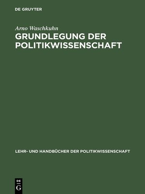 cover image of Grundlegung der Politikwissenschaft
